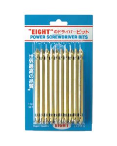 Plus Screw Driver Bit Double-head Shank 6.35mm Groove 9mm 10pcs.Set 1ชุด