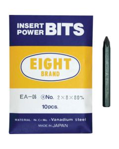 Plus Screw Driver Bit Single-head Shank 8mm Non-groove Set 1ชุด
