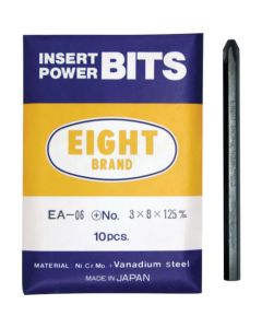 Plus Screw Driver Bit Single-head Shank 8mm Non-groove Set 1ชุด