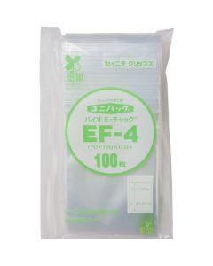 สินค้ามาตรฐานซิป "Unipack" bio E (ถุงพลาสติกมีซิป) EF-4 170 x 120 x 0.04