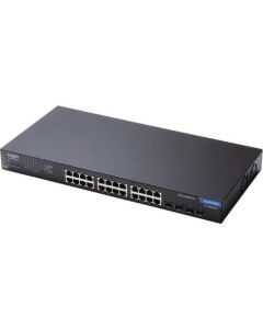 ฮับสวิตช์ที่เข้ากันได้ 1000BASE-T WEB พอร์ต PoE 24 พอร์ตที่รองรับสมาร์ท รับประกัน 3 ปี