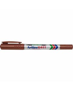 ปากกาเคมี Artline 041T (0.4mm & 1.0mm) 2 หัว Brown