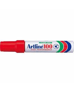 ปากกาเคมี Artline 100 (7.5 - 12.0mm) หัวตัด Red