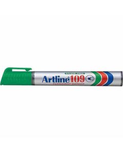 ปากกาเคมี Artline 109 (2.0 - 5.0mm) หัวตัด Green