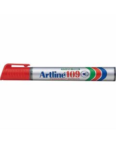 ปากกาเคมี Artline 109 (2.0 - 5.0mm) หัวตัด Red