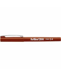 ปากกาหัวสักหลาด Artline 200N (0.4mm) Brown