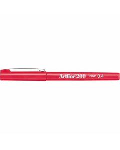 ปากกาหัวสักหลาด Artline 200N (0.4mm) Dark Red (Glossy Black Body)