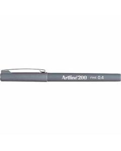 ปากกาหัวสักหลาด Artline 200N (0.4mm) Grey