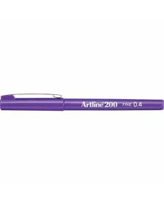 ปากกาหัวสักหลาด Artline 200N (0.4mm) Magenta (Glossy Black Body)