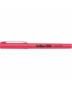 ปากกาหัวสักหลาด Artline 200N (0.4mm) Pink (Glossy Black Body)