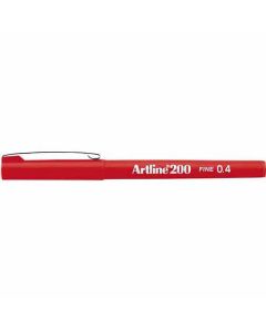ปากกาหัวสักหลาด Artline 200N (0.4mm) Red