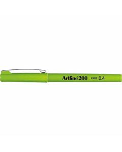 ปากกาหัวสักหลาด Artline 200N (0.4mm) Yellow Green