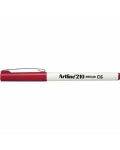 ปากกาหัวไฟเบอร์ Artline 210N (0.6mm) Dark Red