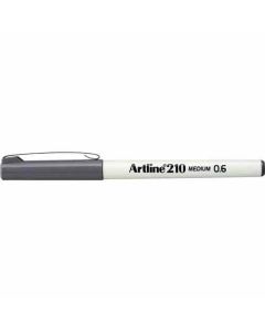 ปากกาหัวไฟเบอร์ Artline 210N (0.6mm) Grey