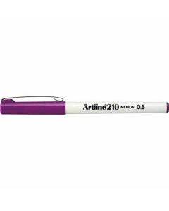 ปากกาหัวไฟเบอร์ Artline 210N (0.6mm) Magenta
