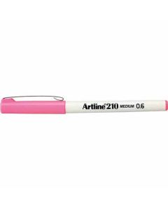 ปากกาหัวไฟเบอร์ Artline 210N (0.6mm) Pink