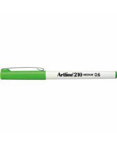 ปากกาหัวไฟเบอร์ Artline 210N (0.6mm) Yellow Green