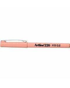 ปากกาหัวไฟเบอร์ Artline 220N (0.2mm) Apricot