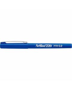 ปากกาหัวไฟเบอร์ Artline 220N (0.2mm) Blue