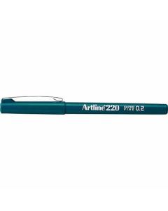 ปากกาหัวไฟเบอร์ Artline 220N (0.2mm) Dark Green