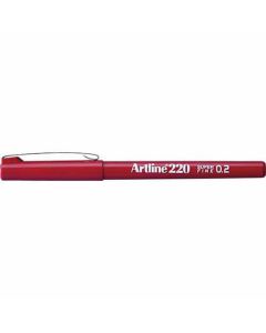 ปากกาหัวไฟเบอร์ Artline 220N (0.2mm) Dark Red