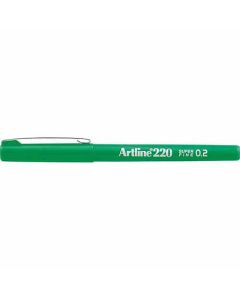 ปากกาหัวไฟเบอร์ Artline 220N (0.2mm) Green