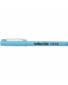 ปากกาหัวไฟเบอร์ Artline 220N (0.2mm) Light Blue