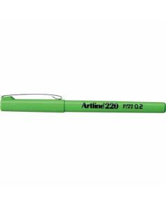 ปากกาหัวไฟเบอร์ Artline 220N (0.2mm) Yellow Green