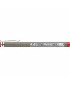 ปากกาเขียนแบบ DRAWING SYSTEM 0.05mm Red