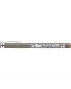 ปากกาเขียนแบบ DRAWING SYSTEM 0.2mm Pale Brown