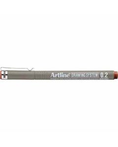 ปากกาเขียนแบบ DRAWING SYSTEM 0.2mm Sepia