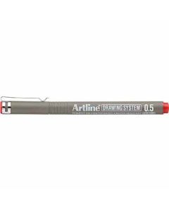 ปากกาเขียนแบบ DRAWING SYSTEM 0.5mm Red