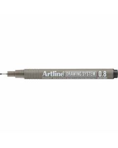 ปากกาเขียนแบบ DRAWING SYSTEM 0.8mm Black
