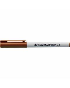 ปากกาเคมี Artline 250 (0.4mm) หัวเข็ม Brown