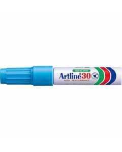 ปากกาเคมี Artline 30 (2.0 - 5.0mm) หัวตัด Light Blue