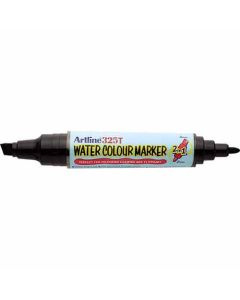 Artline 325T Water Colour Marker (2.0mm & 5.0mm) Dual Nib BLACK