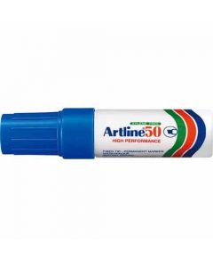 ปากกาเคมี Artline 50 (3.0 - 6.0mm) หัวตัด Blue