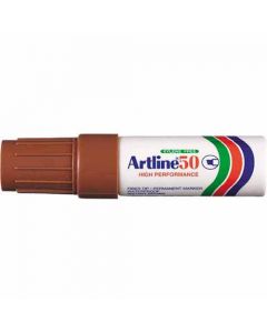 ปากกาเคมี Artline 50 (3.0 - 6.0mm) หัวตัด Brown