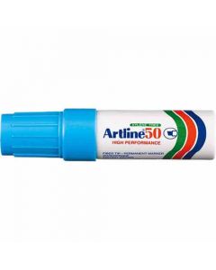 ปากกาเคมี Artline 50 (3.0 - 6.0mm) หัวตัด Light Blue