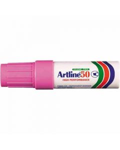 ปากกาเคมี Artline 50 (3.0 - 6.0mm) หัวตัด Pink