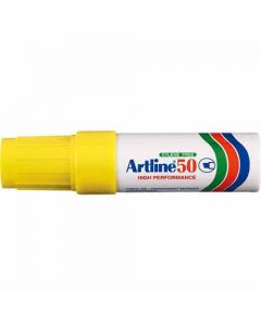 ปากกาเคมี Artline 50 (3.0 - 6.0mm) หัวตัด Yellow