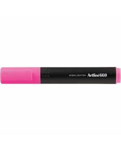 ปากกาไฮไลท์ Artline 660 (1.0 - 4.0mm) หัวตัด Fluoro Pink