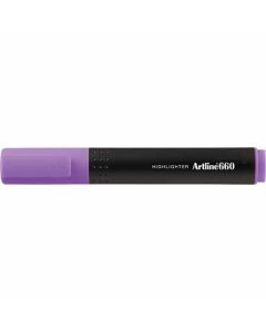 ปากกาไฮไลท์ Artline 660 (1.0 - 4.0mm) หัวตัด Fluoro Purple