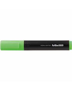 ปากกาไฮไลท์ Artline 660 (1.0 - 4.0mm) หัวตัด Fluoro Green