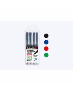 ชุดปากกาเขียนแผ่นใส Artline EK-854N (4 Colors)