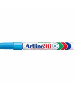 ปากกาเคมี Artline 90 (2.0 - 5.0mm) หัวตัด Light Blue