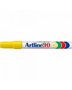 ปากกาเคมี Artline 90 (2.0 - 5.0mm) หัวตัด Yellow