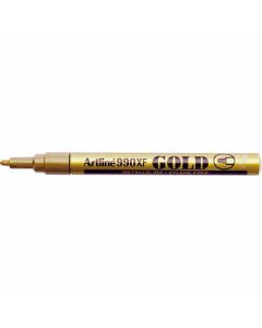 ปากกามากเกอร์สีเมทัลลิค Artline 990XF (1.2mm) หัวกลม Gold