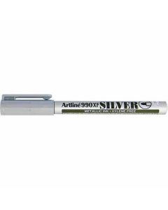 ปากกามากเกอร์สีเมทัลลิค Artline 990XF (1.2mm) หัวกลม Silver