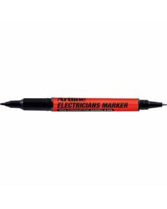 Electricians Marker (0.4mm) & (1.0mm) Dual Nib Black